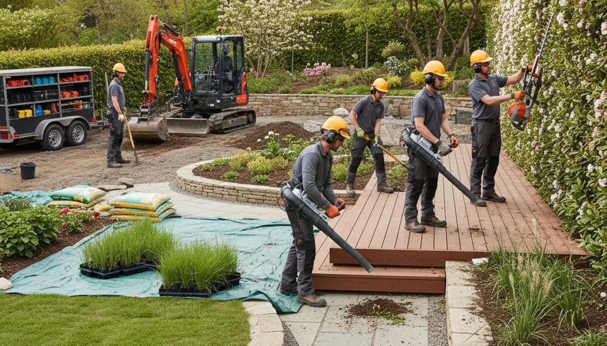 Salisbury, MD tree service crew providing landscaping and tree care for local properties