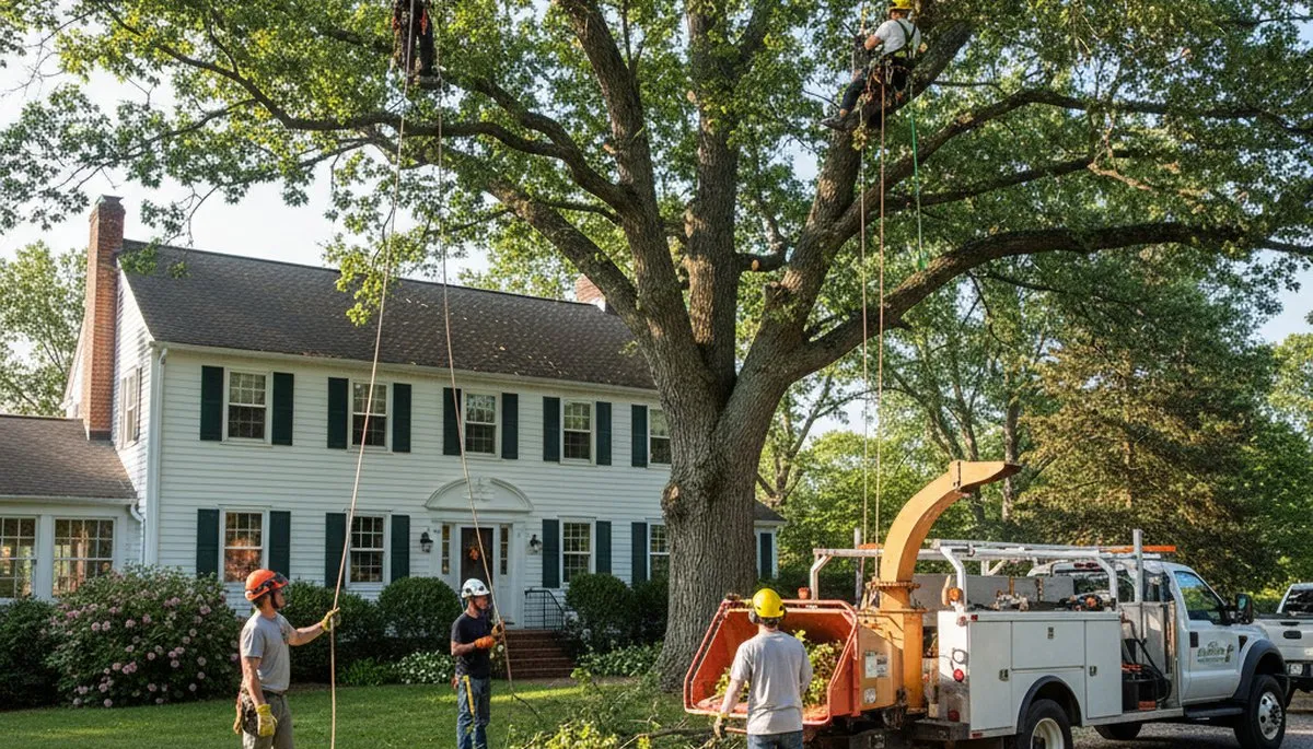 Professional tree removal crew in Salisbury, MD providing safe tree service for local properties